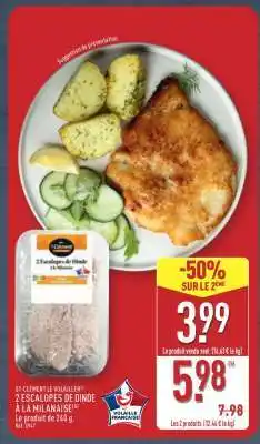 ALDI 2 Escalopes De Dinde À La Milanaise offre