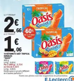 E.Leclerc Oasis Sorbet Tropical offre