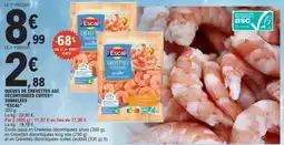 E.Leclerc QUEUES DE CREVETTES ASC DÉCORTIQUÉES CUITES* SURGELÉES ESCAL offre