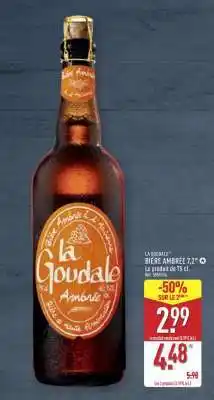 ALDI LA GOUDALE BIÈRE AMBRÉE 7.2° offre