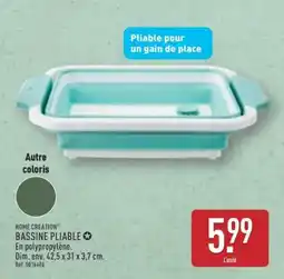 ALDI HOME CREATION BASSINE PLIABLE offre