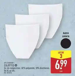 ALDI CULOTTES offre