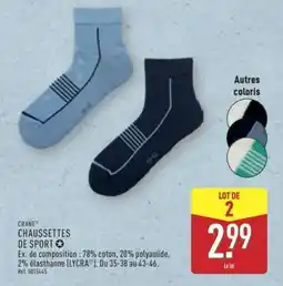 ALDI CHAUSSETTES DE SPORT offre
