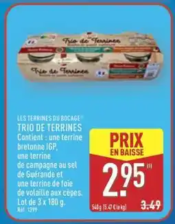 ALDI TRIO DE TERRINES offre