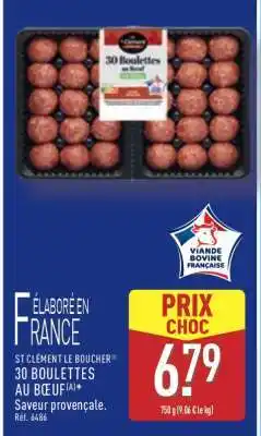 ALDI 30 boulettes au boeuf offre