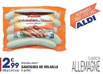 ALDI Saucisses de volaille offre