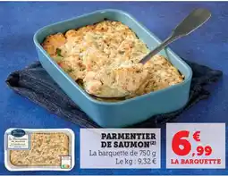 Super U Parmentier de saumon offre