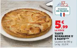 Super U Tarte normande u 6 parts offre