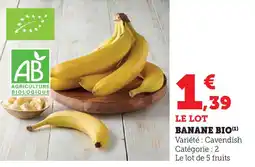 Super U Banane bio offre