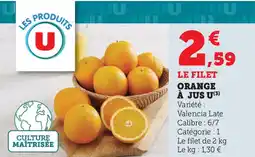 Super U Orange à jus u offre