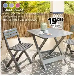 Gifi Table Relax offre
