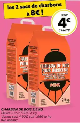Gifi PONÇ Charbon de bois 2,5 kg offre