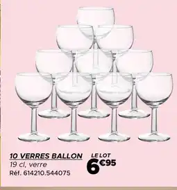 Gifi 10 verres ballon offre
