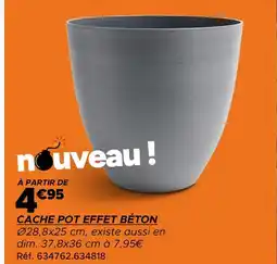 Gifi Cache pot effet béton offre