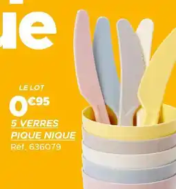 Gifi 5 verres pique nique offre