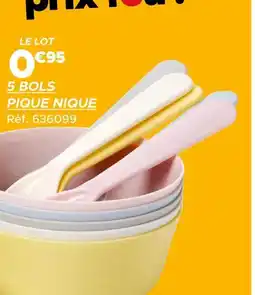 Gifi 5 bols pique nique offre