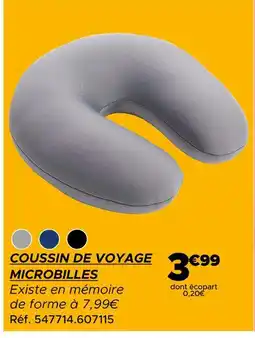 Gifi Coussin de voyage microbilles offre