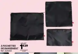 Gifi 3 pochettes de rangement offre