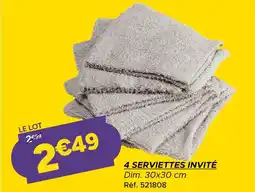 Gifi 4 serviettes invité offre