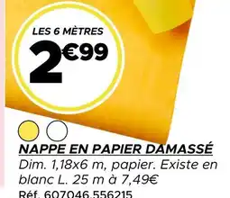 Gifi Nappe en papier damassé offre