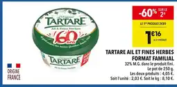 Supeco Tartare Tartare ail et fines herbes format familial offre