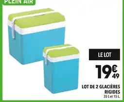 Supeco Lot de 2 glacières rigides offre