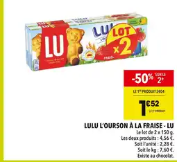 Supeco LU L'ourson Ă la fraise offre