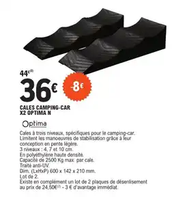 E.Leclerc L'Auto Cales camping-car x2 optima n offre
