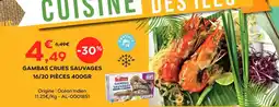 Cabesto Gambas crues sauvages 16/20 pièces 400gr offre