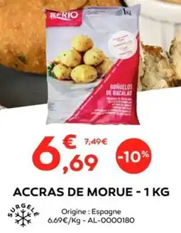Cabesto ERIO Accras de morue offre