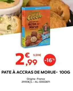 Cabesto Pate à accras de morue offre
