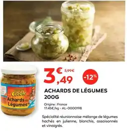 Cabesto Achards de légumes offre