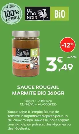 Cabesto LE COQ BIO Sauce rougail marmite bio 260gr offre