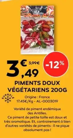 Cabesto Piments doux végétariens offre