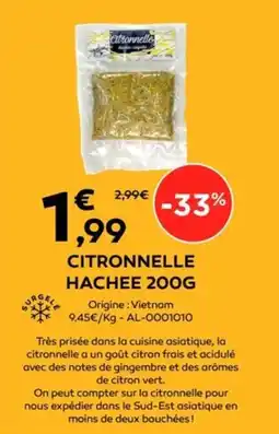 Cabesto CITRONNELLE Hachee offre
