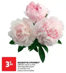 Auchan Supermarché Bouquet de 3 pivoines offre