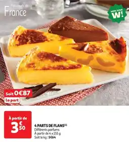 Auchan Supermarché 4 parts de flans offre
