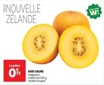 Auchan Supermarché Kiwi jaune offre