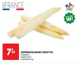 Auchan Supermarché Asperges blanches violettes offre