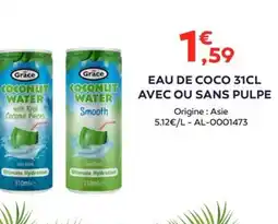 Cabesto GRACE Eau de coco avec ou sans pulpe offre