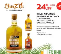 Cabesto BREIZ'ILE Rhum arrangé artisanal 28° offre