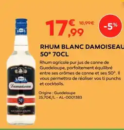 Cabesto Rhum blanc damoiseau offre