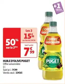 Auchan Supermarché Huile d'olive puget offre