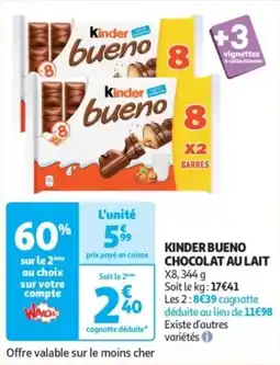 Auchan Supermarché Kinder bueno chocolat au lait offre