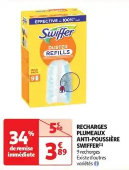 Auchan Supermarché Recharges plumeaux anti-poussière swiffer offre