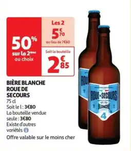 Auchan Supermarché Bière blanche roue de secours offre