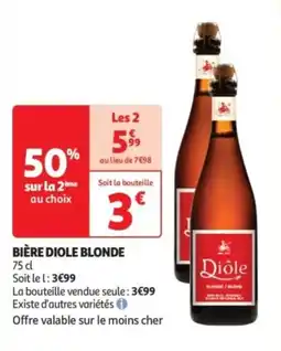Auchan Supermarché Bière diole blonde offre