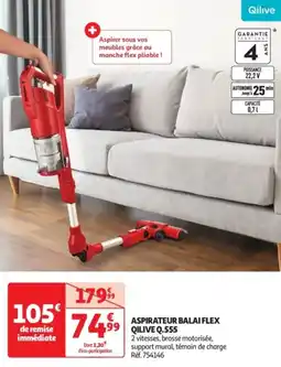 Auchan Supermarché Aspirateur balai flex 99 qilive q.555 offre