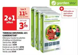 Auchan Supermarché Terreau universel gardenstar offre