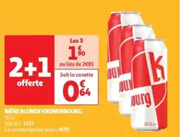 Auchan Supermarché Bière blonde kronenbourg offre